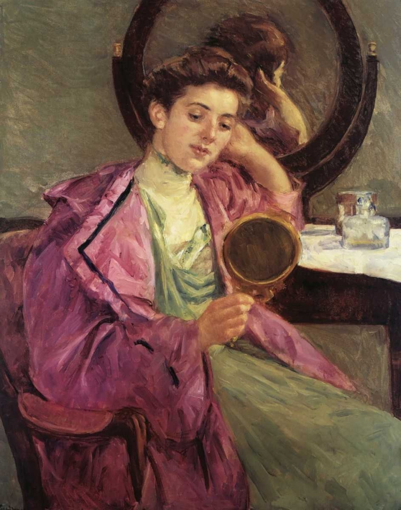 Wall Art Painting id:92467, Name: Woman At Her Toilette 1909, Artist: Cassatt, Mary