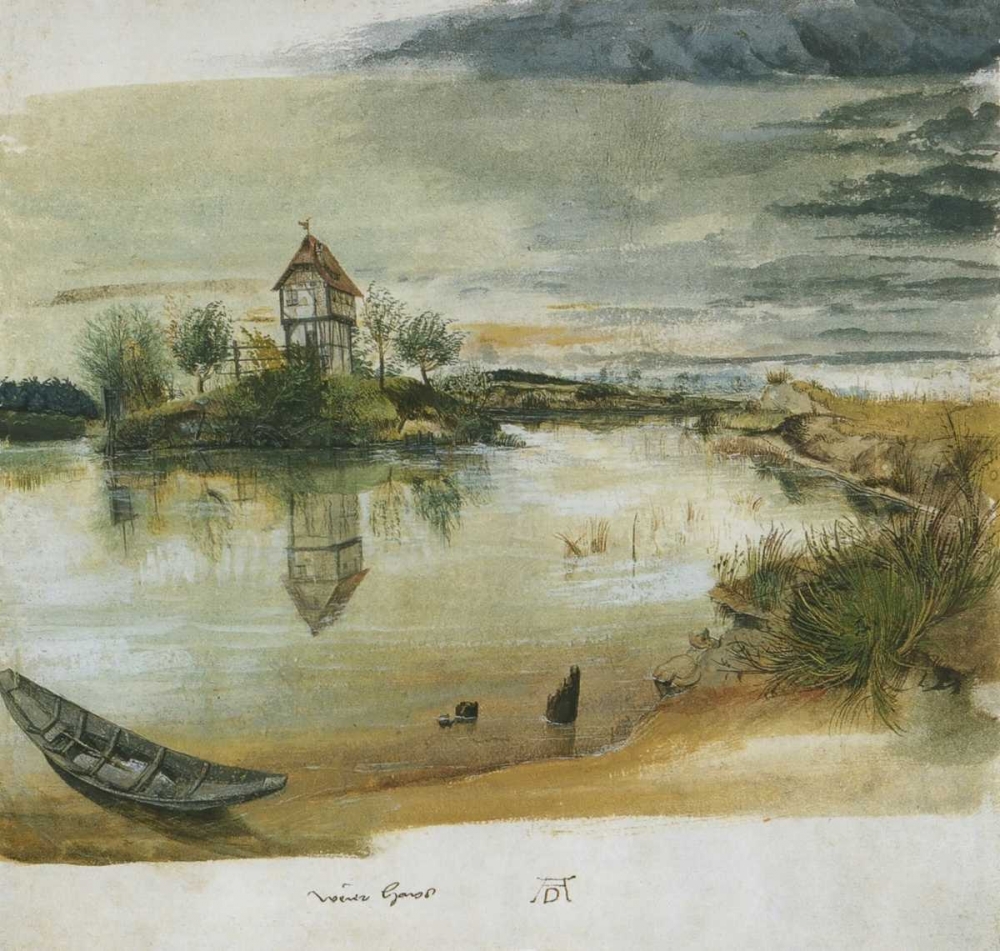 Wall Art Painting id:92478, Name: Fishermans House On A Lake Near Nuremberg, Artist: Durer, Albrecht