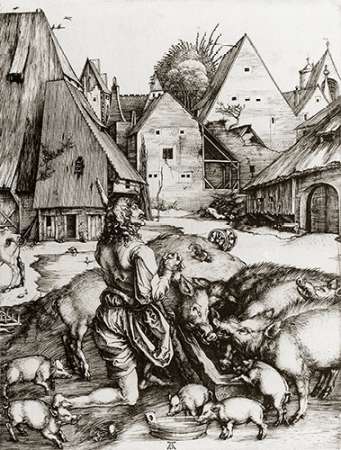 Wall Art Painting id:187566, Name: The Prodigal Son, Artist: Durer, Albrecht