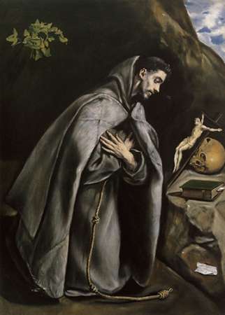 Wall Art Painting id:187610, Name: Saint Francis Meditating, Artist: Greco, El