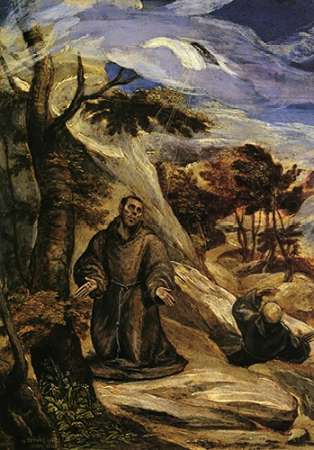 Wall Art Painting id:187611, Name: Saint Francis Receiving The Stigmata, Artist: Greco, El