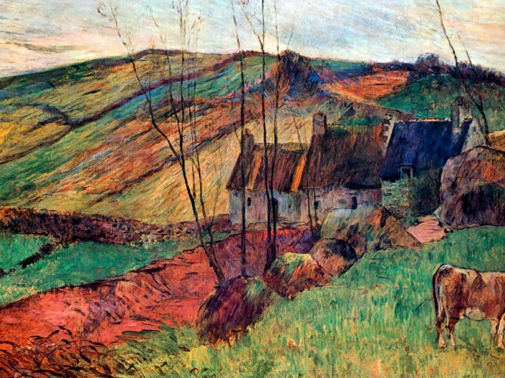 Wall Art Painting id:92497, Name: Breton Landscape 1888, Artist: Gauguin, Paul