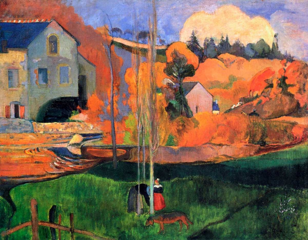 Wall Art Painting id:92499, Name: Britany Landscape, Artist: Gauguin, Paul