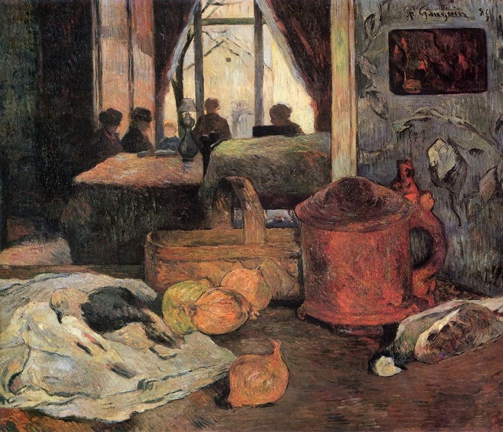 Wall Art Painting id:267420, Name: Still Life In An Interior, Artist: Gauguin, Paul