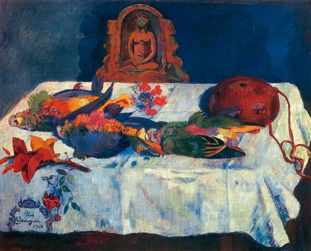 Wall Art Painting id:267425, Name: Still Life With Parrots, Artist: Gauguin, Paul