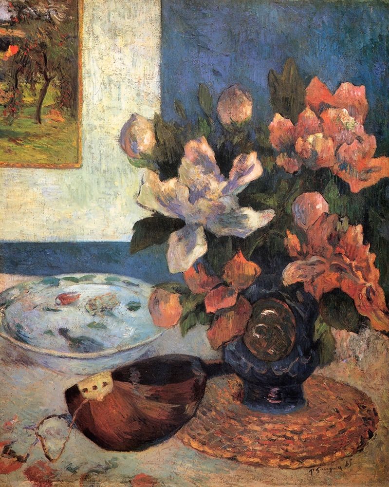 Wall Art Painting id:267426, Name: Still Life With Peonies And Mandolin, Artist: Gauguin, Paul
