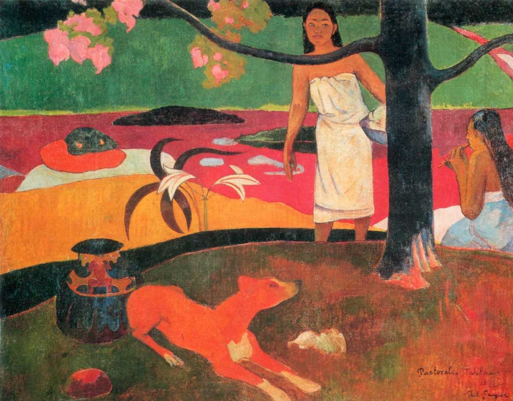 Wall Art Painting id:92516, Name: Tahitian Pastorals, Artist: Gauguin, Paul