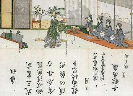 Wall Art Painting id:187637, Name: A Dance Performance 1802, Artist: Hokusai