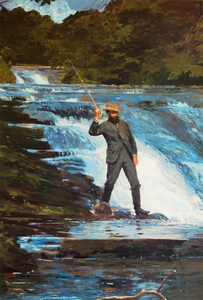 Wall Art Painting id:92554, Name: Fishing The Falls, Artist: Homer, Winslow