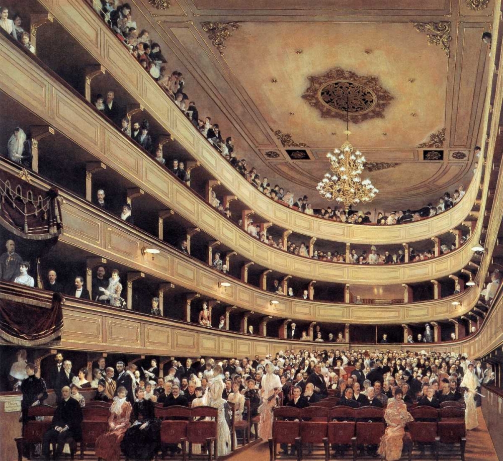 Wall Art Painting id:92606, Name: Auditorium Of The Old Burgtheater 1888, Artist: Klimt, Gustav