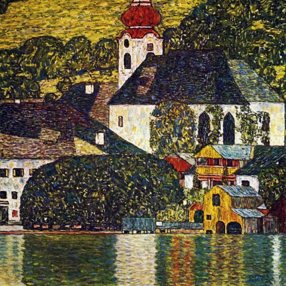 Wall Art Painting id:92613, Name: Church At Unterach On The Attersee, Artist: Klimt, Gustav