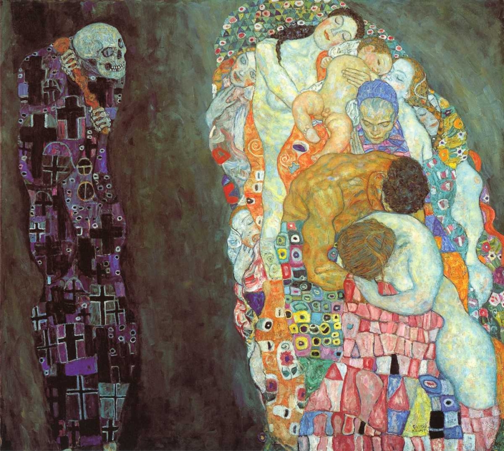 Wall Art Painting id:92615, Name: Death And Life, Artist: Klimt, Gustav