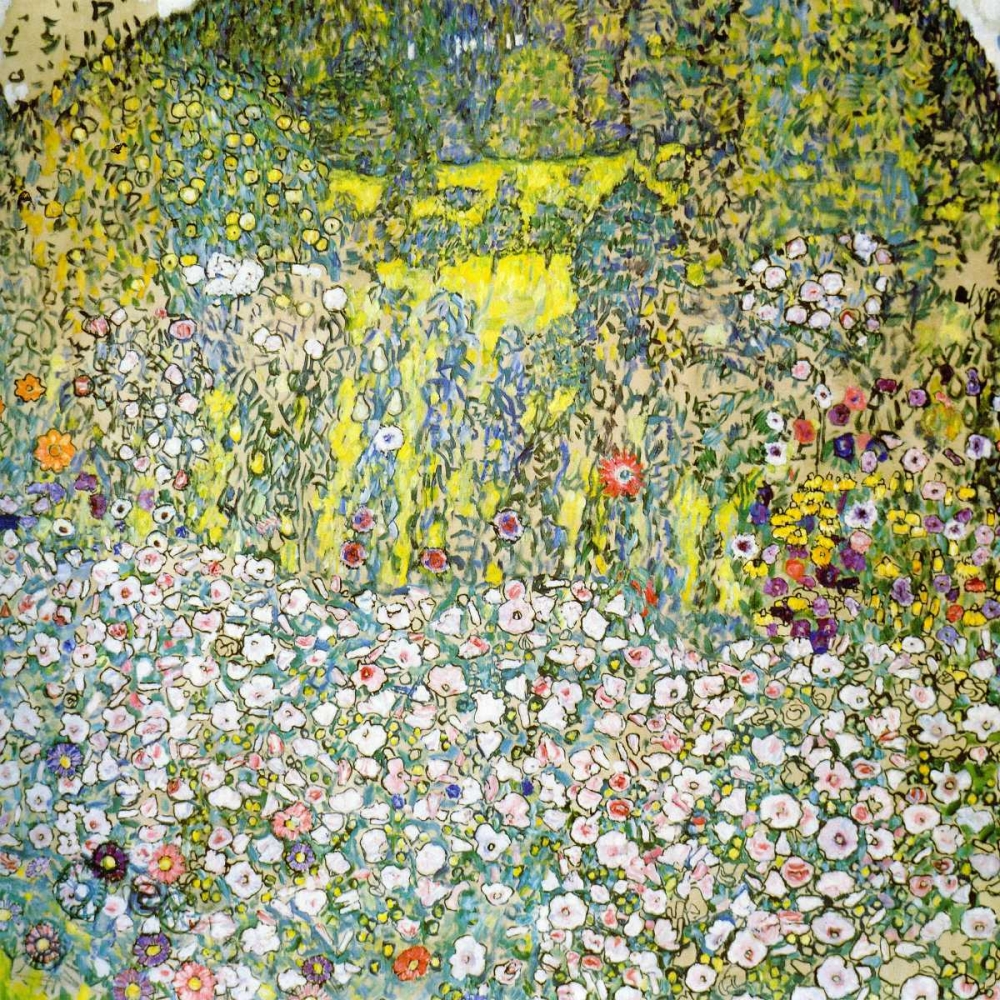Wall Art Painting id:92622, Name: Garden Landscape With Hilltop 1916, Artist: Klimt, Gustav