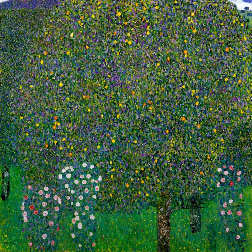 Wall Art Painting id:92640, Name: Roses Under Trees 1904, Artist: Klimt, Gustav