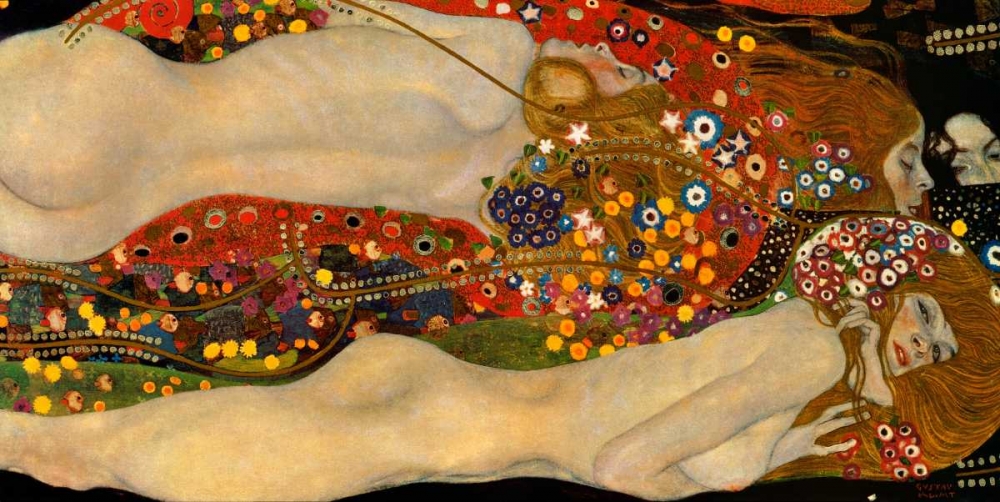 Wall Art Painting id:92648, Name: Sea Serpents V, Artist: Klimt, Gustav