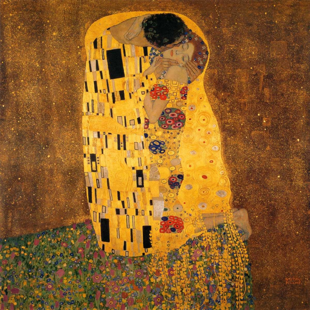 Wall Art Painting id:92651, Name: The Kiss, Artist: Klimt, Gustav