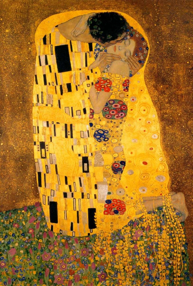 Wall Art Painting id:92652, Name: The Kiss - detail 1, Artist: Klimt, Gustav