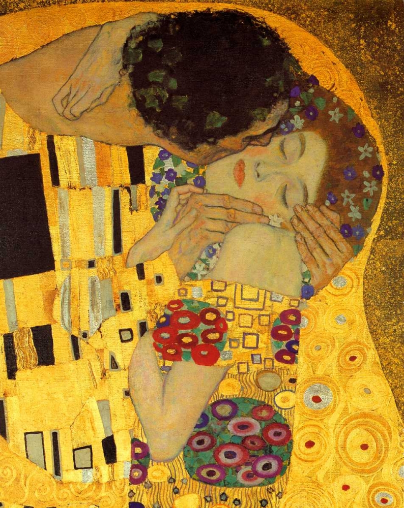 Wall Art Painting id:92653, Name: The Kiss - detail 2, Artist: Klimt, Gustav