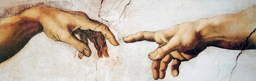 Wall Art Painting id:267994, Name: Creation Of Adam Detail, Artist: Michelangelo