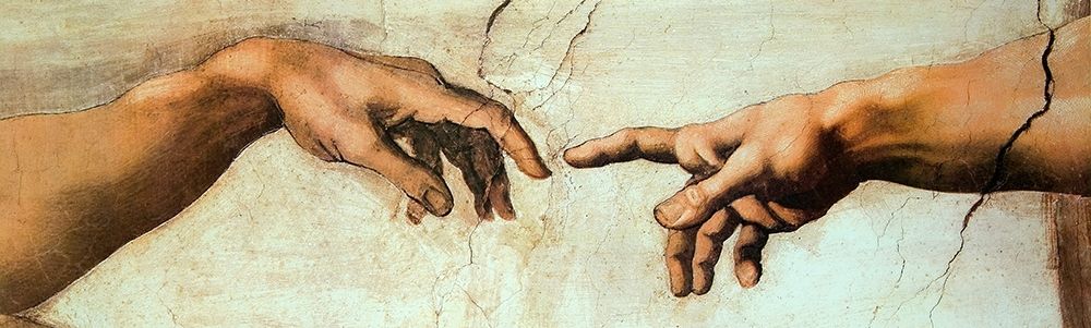 Wall Art Painting id:267995, Name: Creation Of Adam (Detail 2), Artist: Michelangelo