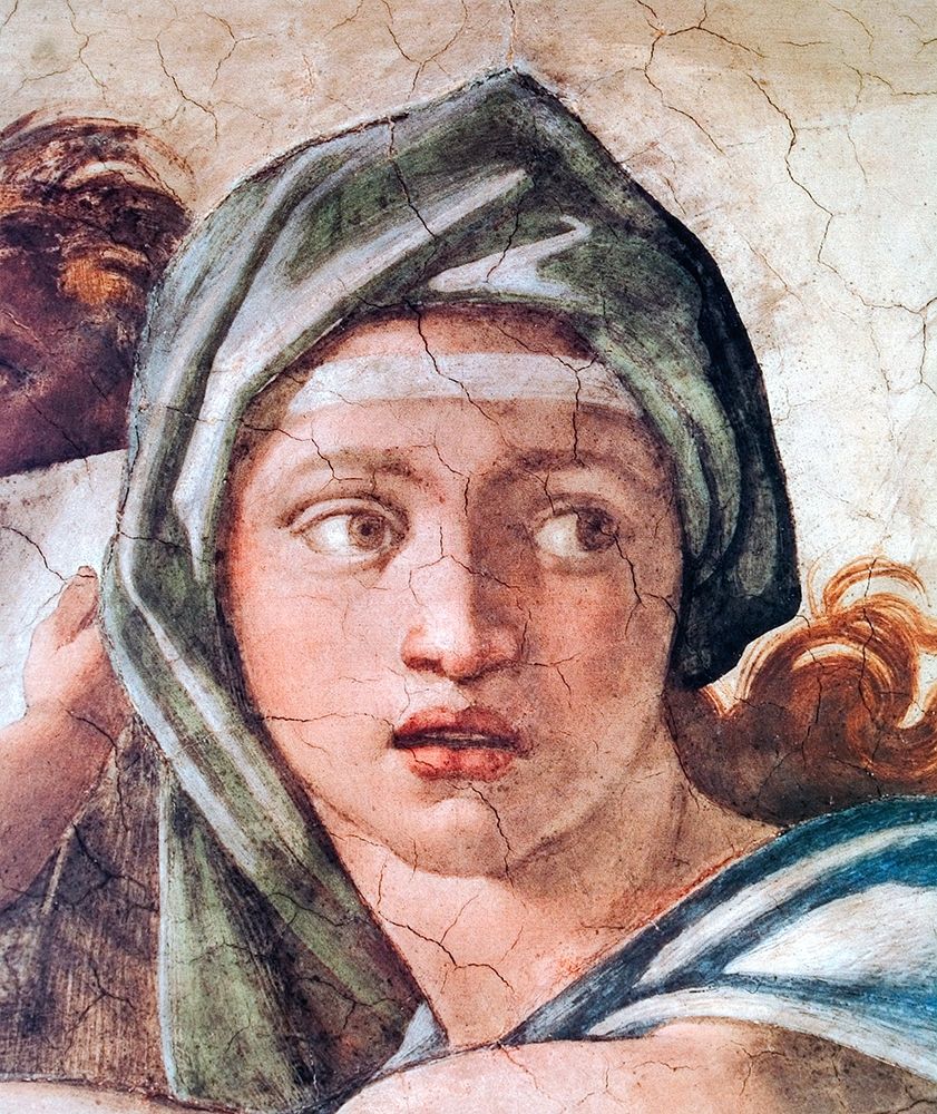 Wall Art Painting id:267996, Name: Delphic Sibyl, Artist: Michelangelo