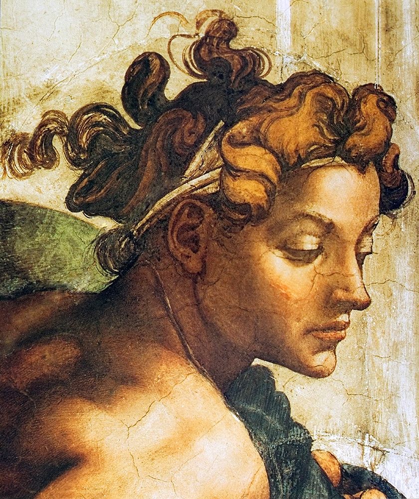 Wall Art Painting id:268029, Name: Head Of A Nude, Artist: Michelangelo