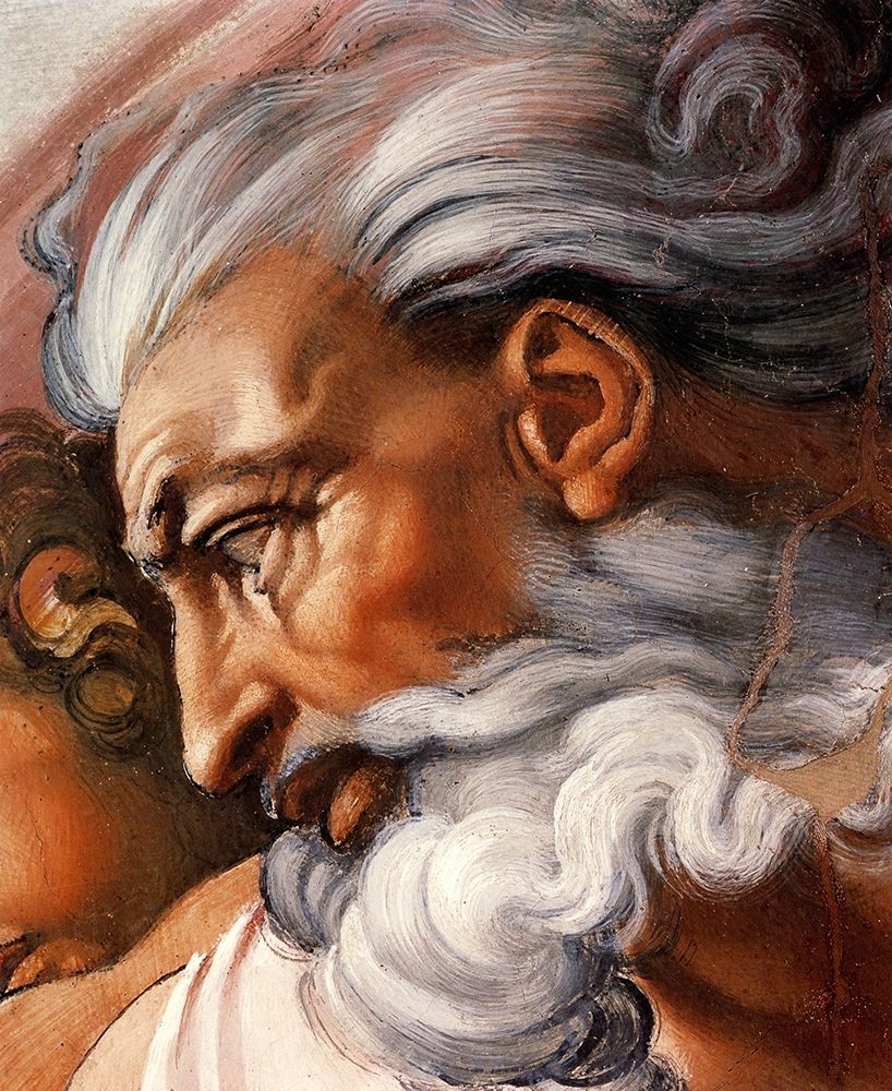 Wall Art Painting id:268030, Name: Head Of God-3, Artist: Michelangelo