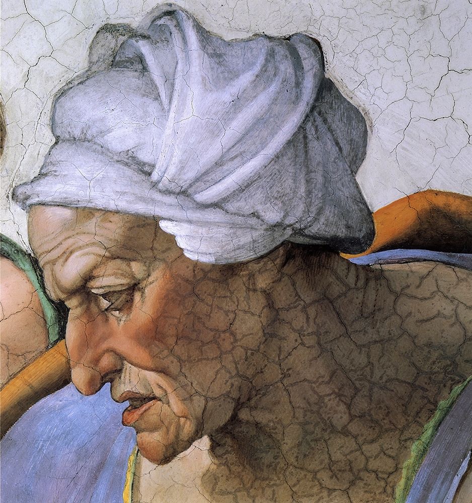 Wall Art Painting id:268040, Name: The Cumean Sibyl (detail), Artist: Michelangelo