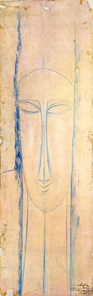 Wall Art Painting id:92702, Name: Caryatid, Artist: Modigliani, Amedeo