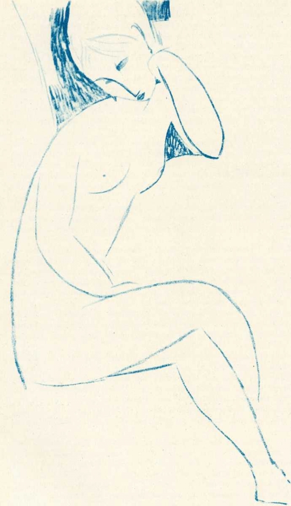 Wall Art Painting id:92736, Name: Seated Nude, Artist: Modigliani, Amedeo