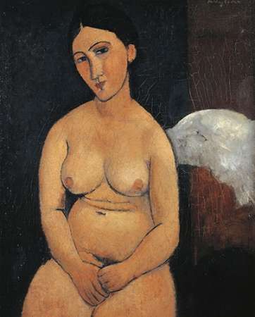 Wall Art Painting id:187957, Name: Seated Nude 1, Artist: Modigliani, Amedeo