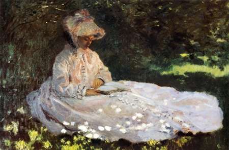Wall Art Painting id:187978, Name: Camille Reading 1872, Artist: Monet, Claude