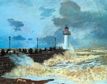 Wall Art Painting id:187998, Name: La Jettee Du Harvre, Artist: Monet, Claude