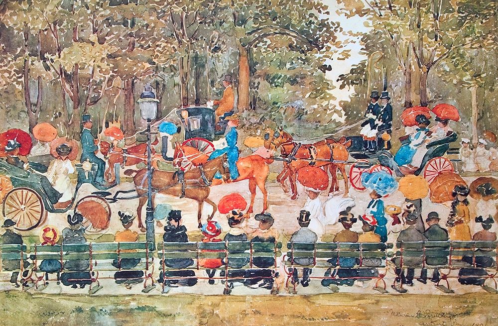 Wall Art Painting id:268303, Name: Central Park, Artist: Prendergast, Maurice Brazil