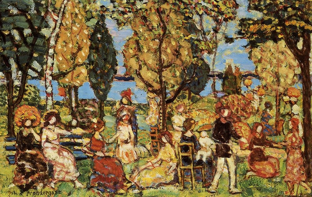 Wall Art Painting id:268309, Name: In The Park, Artist: Prendergast, Maurice Brazil