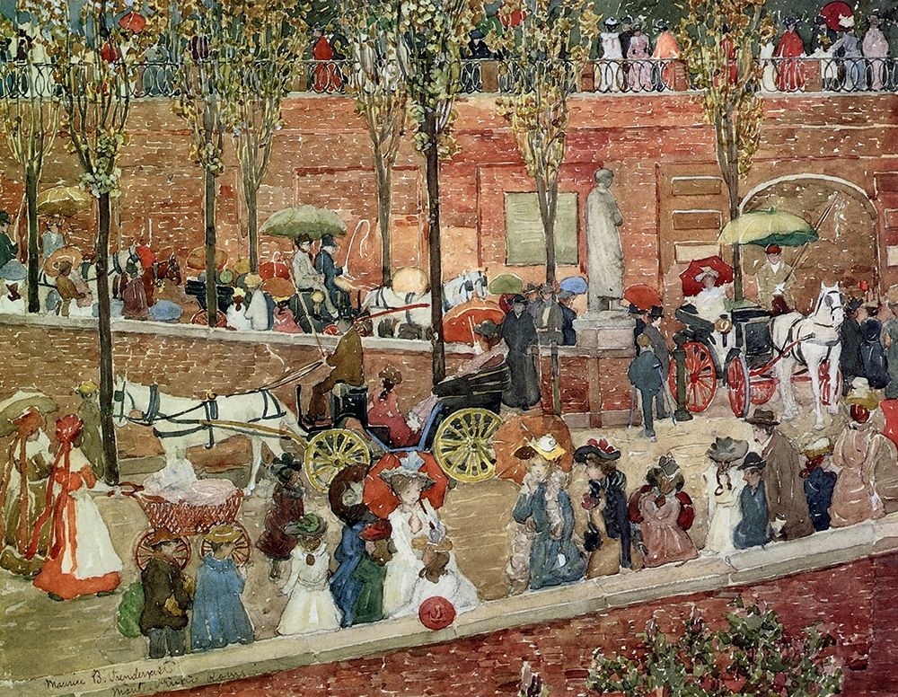 Wall Art Painting id:268314, Name: Monte Pincio Rome, Artist: Prendergast, Maurice Brazil