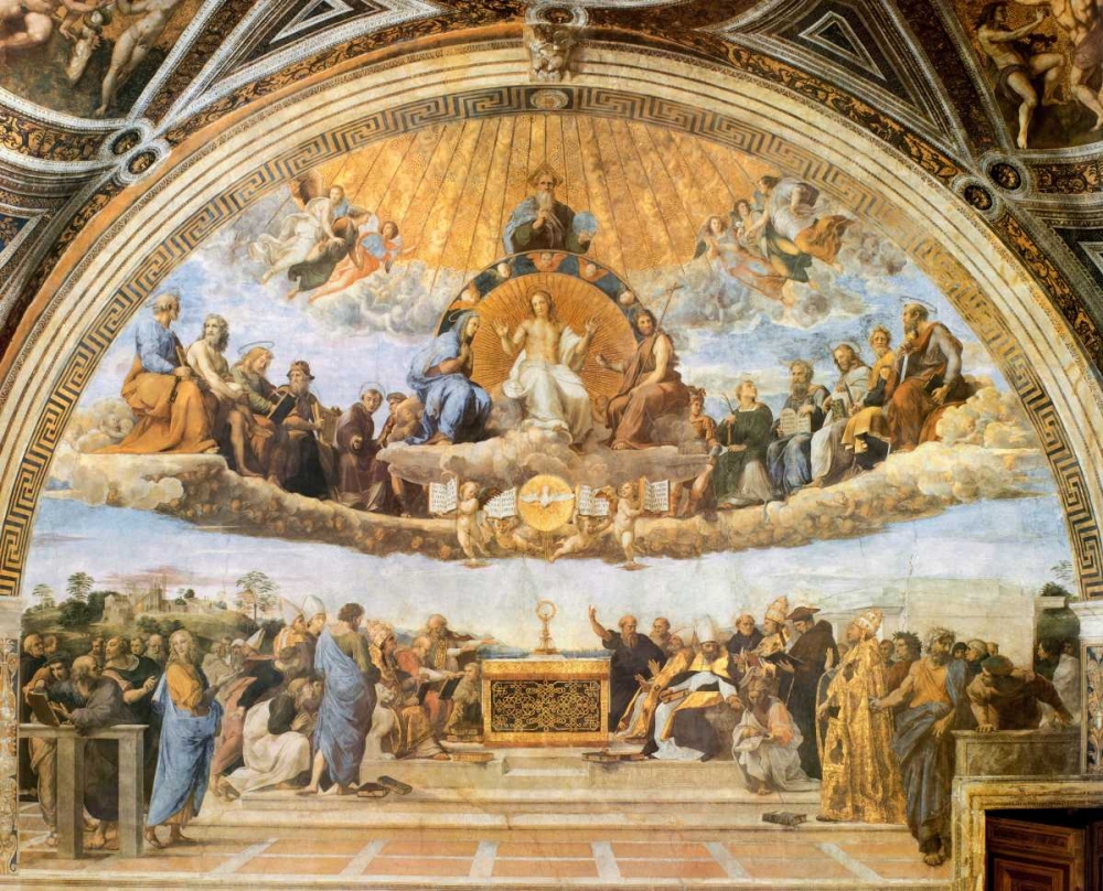 Wall Art Painting id:92801, Name: Dispute At The Eucharist, Artist: Raphael