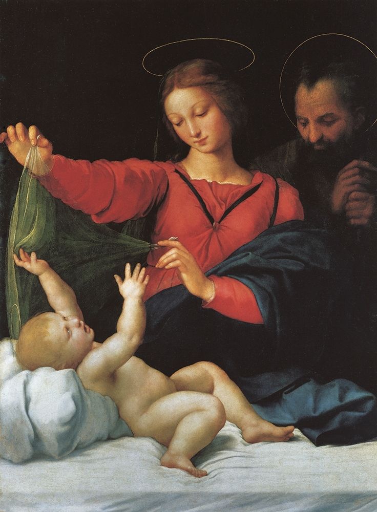 Wall Art Painting id:268410, Name: Holy Family, Artist: Raphael