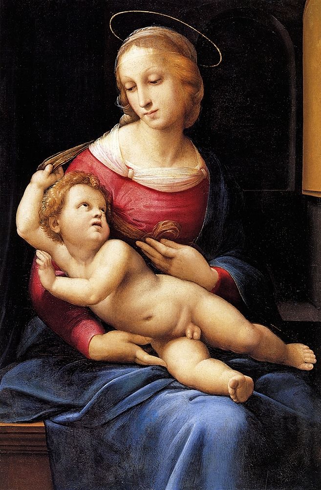 Wall Art Painting id:268422, Name: Madonna And Child 4, Artist: Raphael