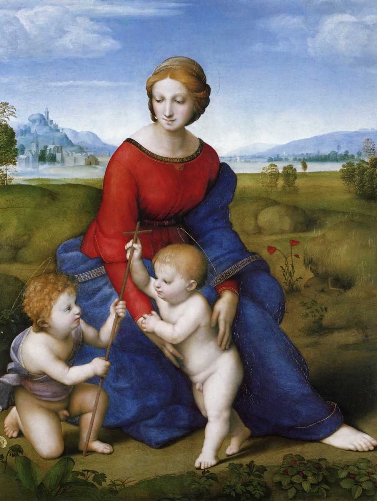 Wall Art Painting id:92803, Name: Madonna And Child With St John 2, Artist: Raphael