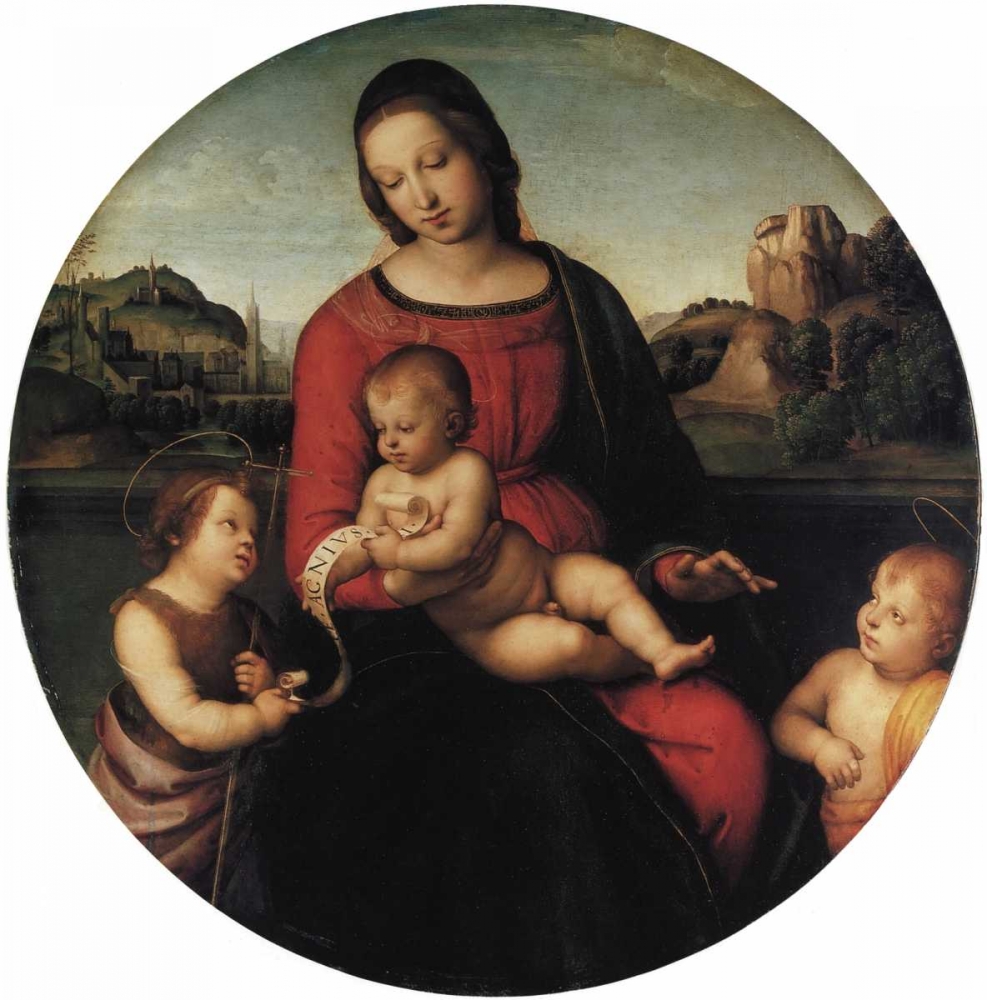 Wall Art Painting id:92805, Name: Madonna And Child With Two Saints, Artist: Raphael