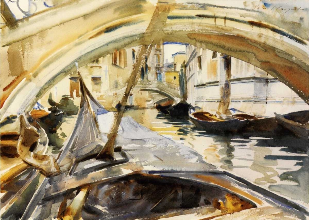 Wall Art Painting id:92878, Name: Rio di Santa Maria Formosa, Venice, 1902-04, Artist: Sargent, John Singer