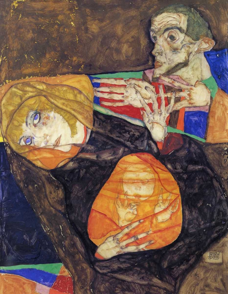 Wall Art Painting id:92900, Name: Holy Family, Artist: Schiele, Egon