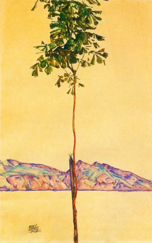 Wall Art Painting id:92901, Name: Little Tree 1912, Artist: Schiele, Egon