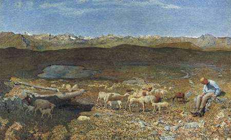 Wall Art Painting id:188119, Name: Alpine Meadows, Artist: Segantini, Giovanni