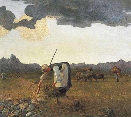 Wall Art Painting id:188123, Name: Hay Harvest, Artist: Segantini, Giovanni