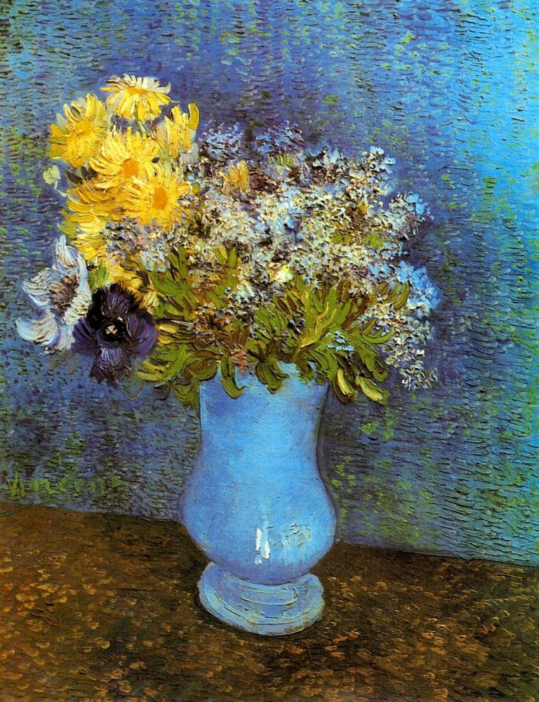Wall Art Painting id:92935, Name: Lilacs Daisies Anemones, Artist: Van Gogh, Vincent