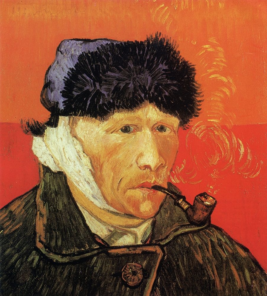 Wall Art Painting id:269899, Name: Self Portrait Ear And Pipe, Artist: Van Gogh, Vincent