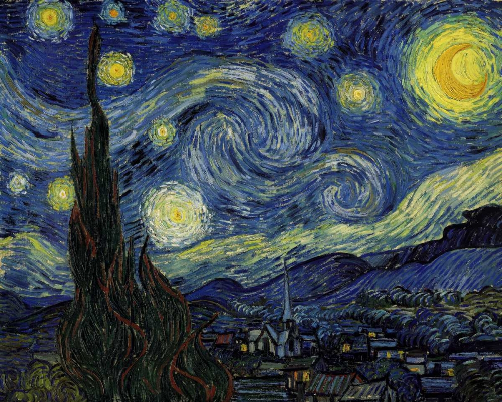 Wall Art Painting id:92952, Name: Starry Night, Artist: Van Gogh, Vincent