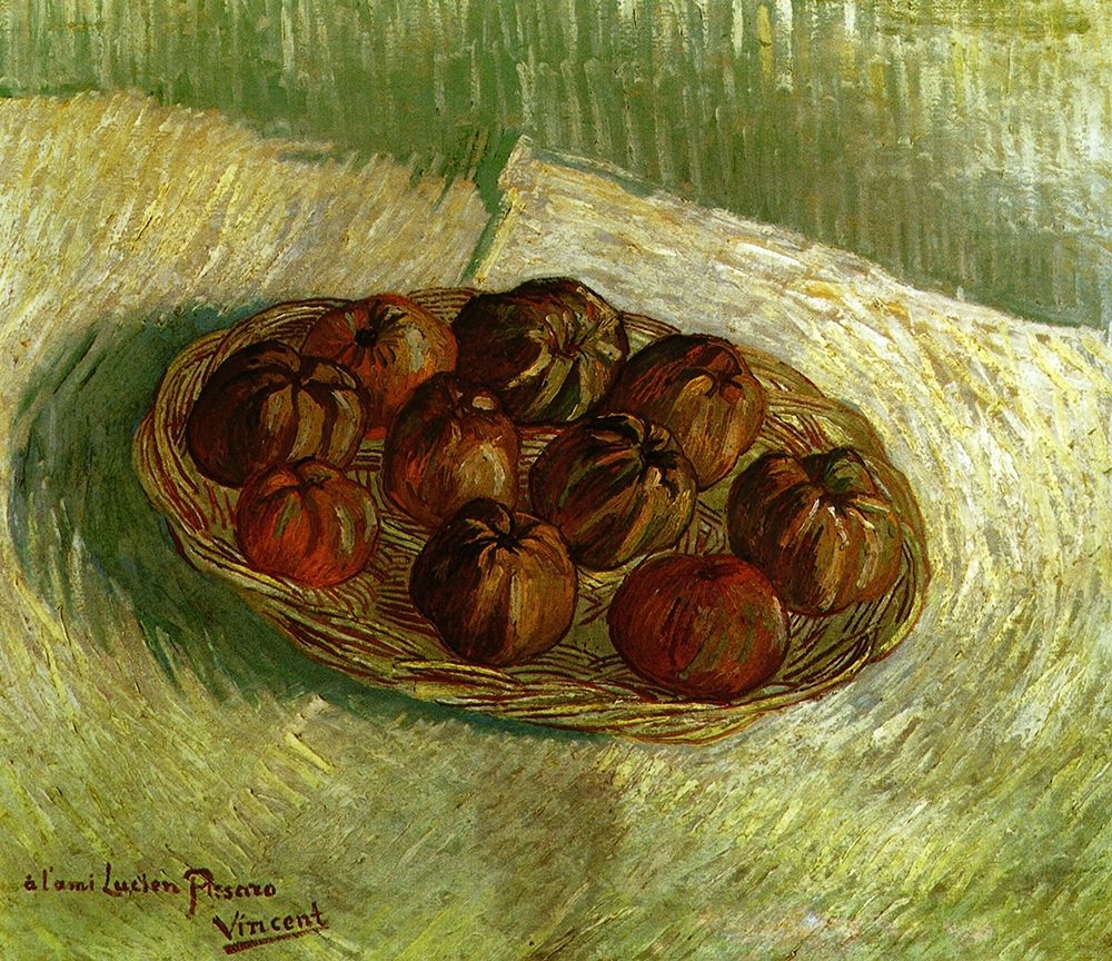 Wall Art Painting id:269925, Name: Basket Apples, Artist: Van Gogh, Vincent